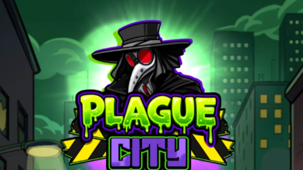 Tampilan visual slot Plague City dengan tema laboratorium apokaliptik